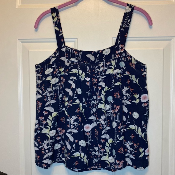 GAP Floral Print Tank Blouse Wide Straps Sz XS - Picture 1 of 9